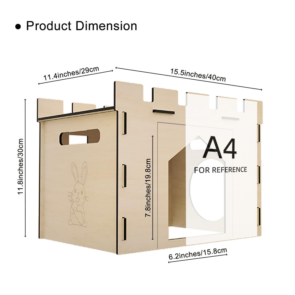 HIIMALEX bunny house portable design highlights convenient handles for travel