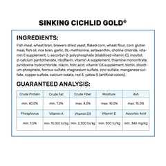 Hikari Cichlid Gold pellets close-up reveals color-enhancing formula