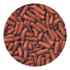 Hikari Floating Food Sticks close-up shows carotenoids for vibrant colors.