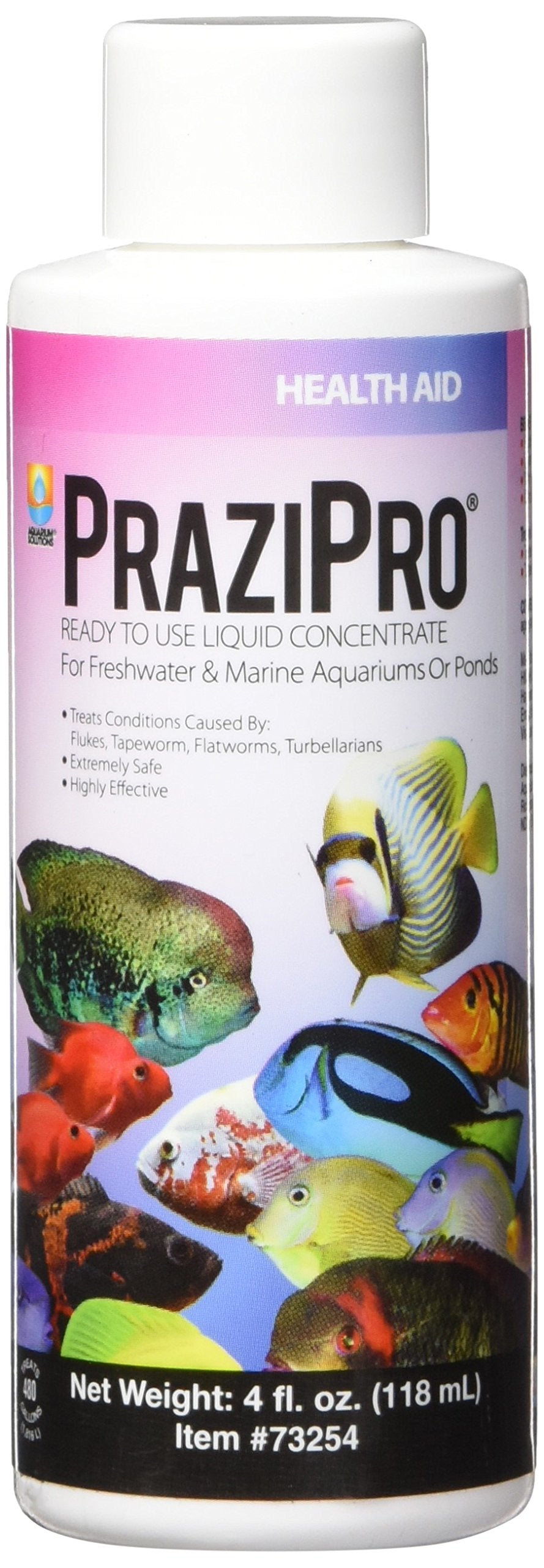 Hikari Prazipro 4oz bottle ready for aquarium parasite treatment