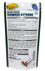 Hikari Seaweed Extreme pellets nourish omnivores like clownfish, damselfish, and butterflies.