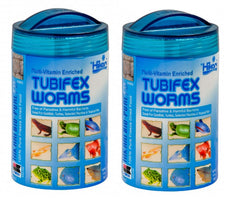 Hikari Tubifex Worms fish food can front view provides convenient, freeze-dried nutrition for daily feeding.