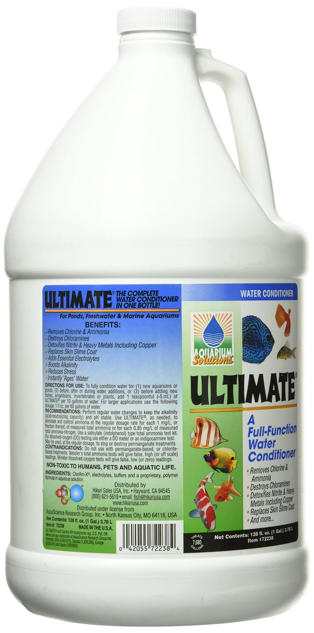 Hikari Ultimate bottle pour action, delivering rapid conditioning for smooth aquarium setup.
