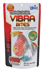 Hikari Vibra Bites red color enrichment during feeding for tropical fish.
