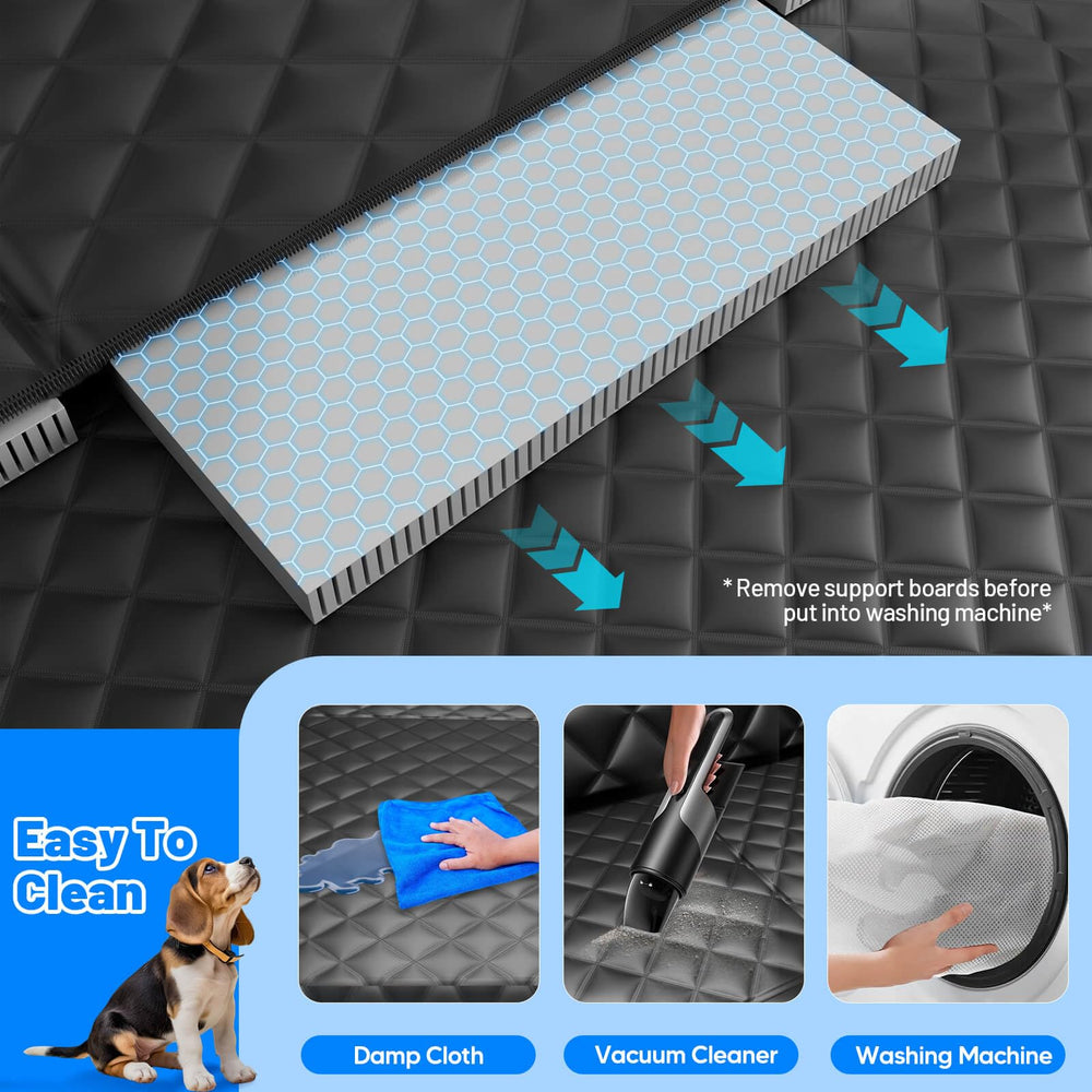HikeSeptPals breathable mesh window reduces anxiety and improves interaction on rides.