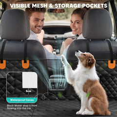 HikeSeptPals dog hammock with mesh window promotes airflow and reduces anxiety during car rides