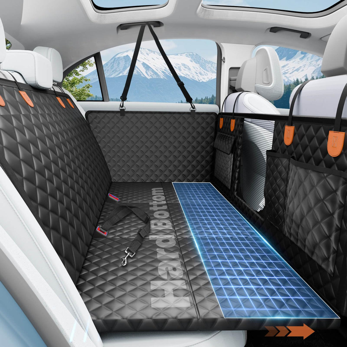 HikeSeptPals dog seat cover backseat full coverage protects interior and accommodates larger dogs.