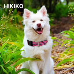 Hikiko martingale collar hot pink with reflective strip for safer night walks