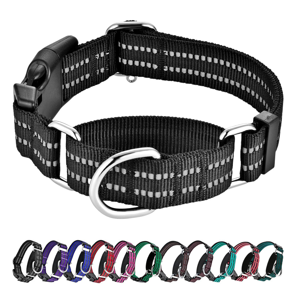 Hikiko Martingale collar with quick-release buckle for safe, fast removal.