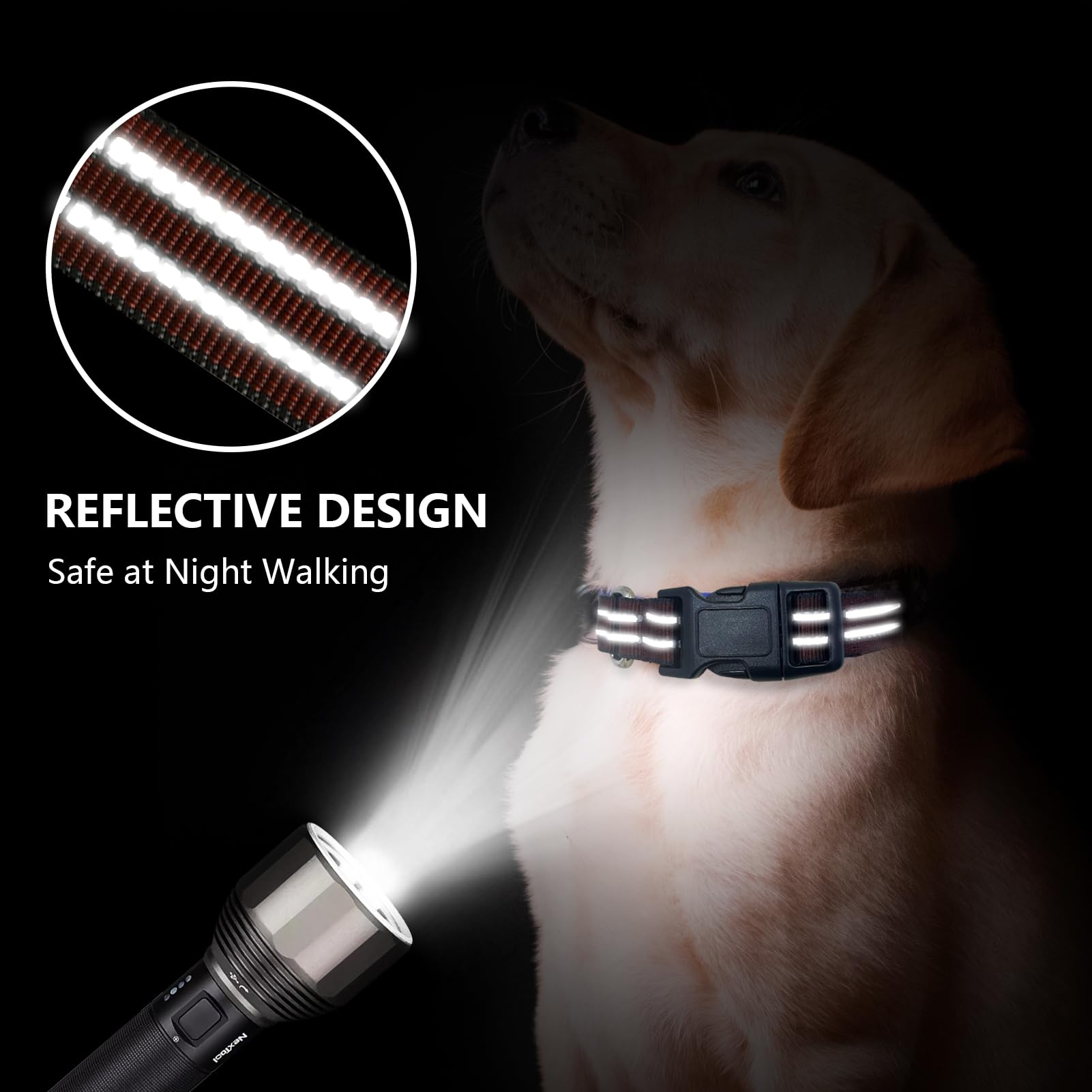 Hikiko Martingale Collar with reflective strip for night visibility