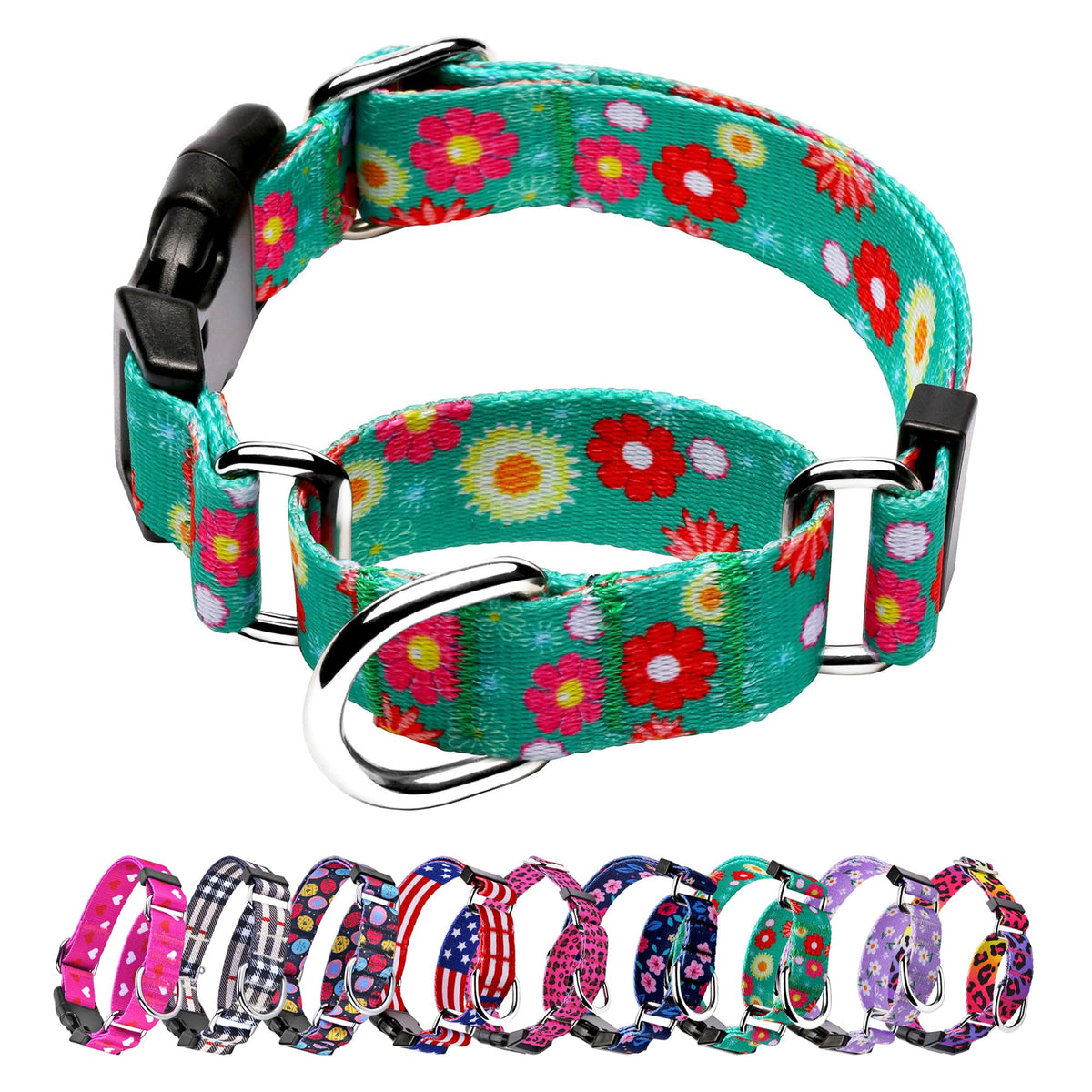 Hikiko martingale collar soft nylon close-up for daily comfortable wear