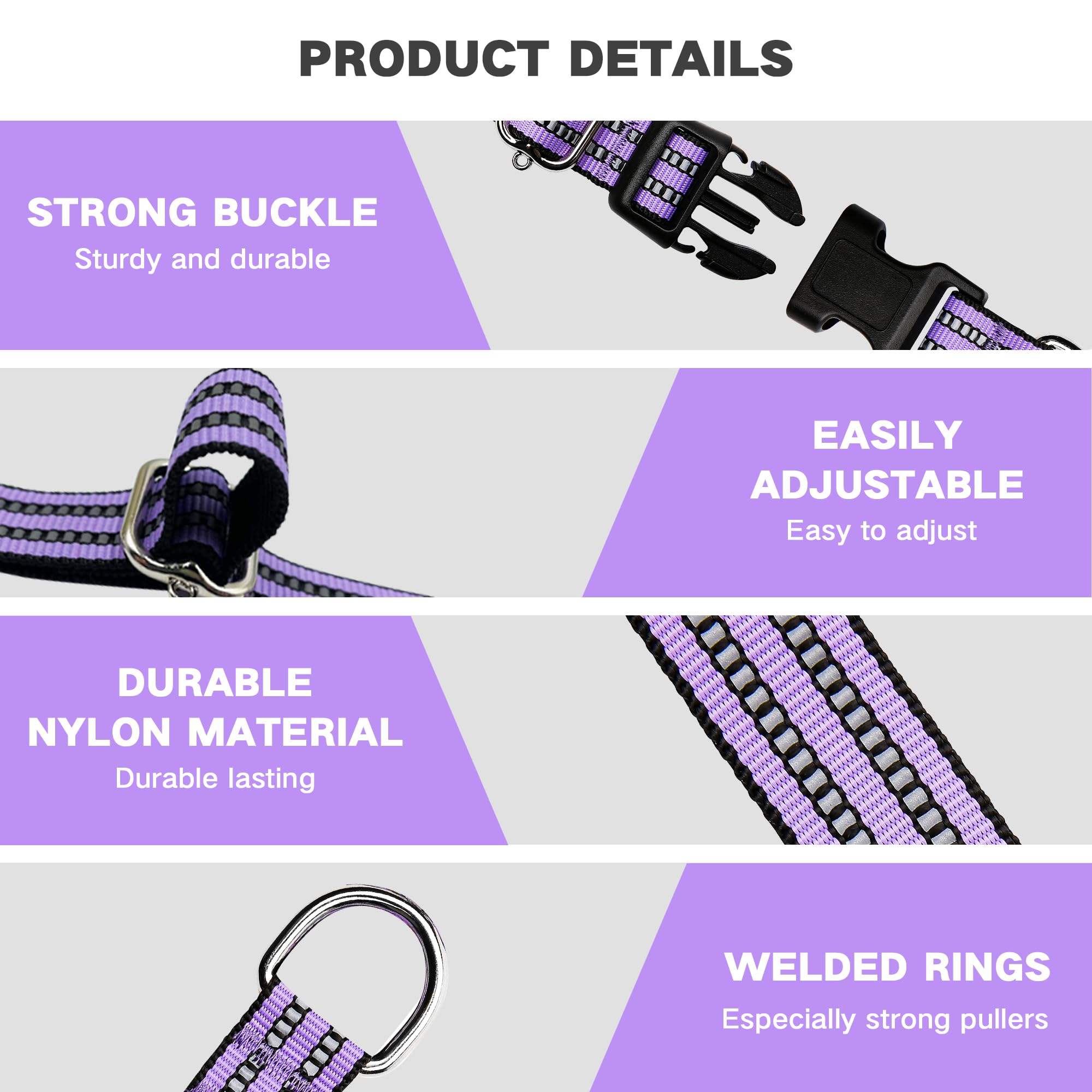 Hikiko Martingale lavender reflective strip improves nighttime visibility.