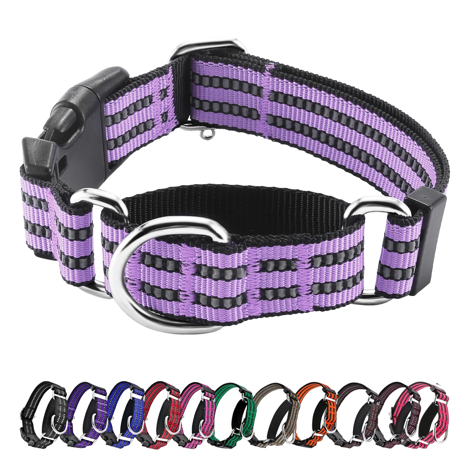 Hikiko Martingale lavender strap collar for comfortable daily wear.