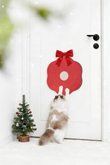 HiKiwee flower scratching pad green wall mount keeps claws busy and space-saving