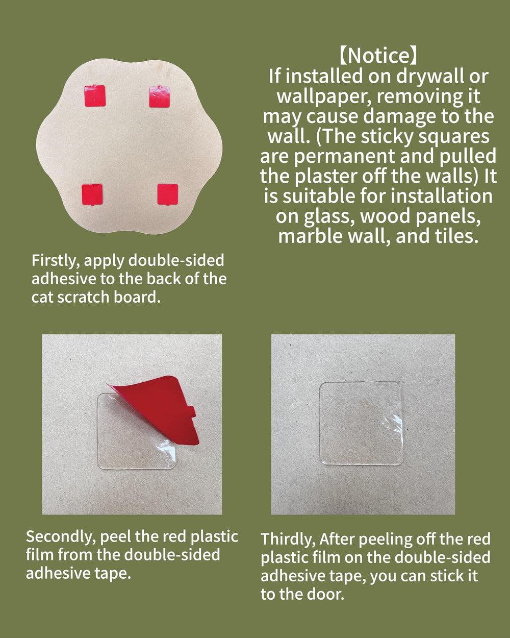 HiKiwee wall-art display scratcher in red highlights decor while engaging cats