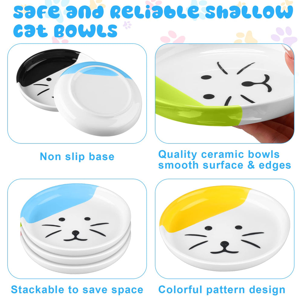 Hillban ceramic cat bowls dishwasher-safe closeup promotes effortless cleanup after meals