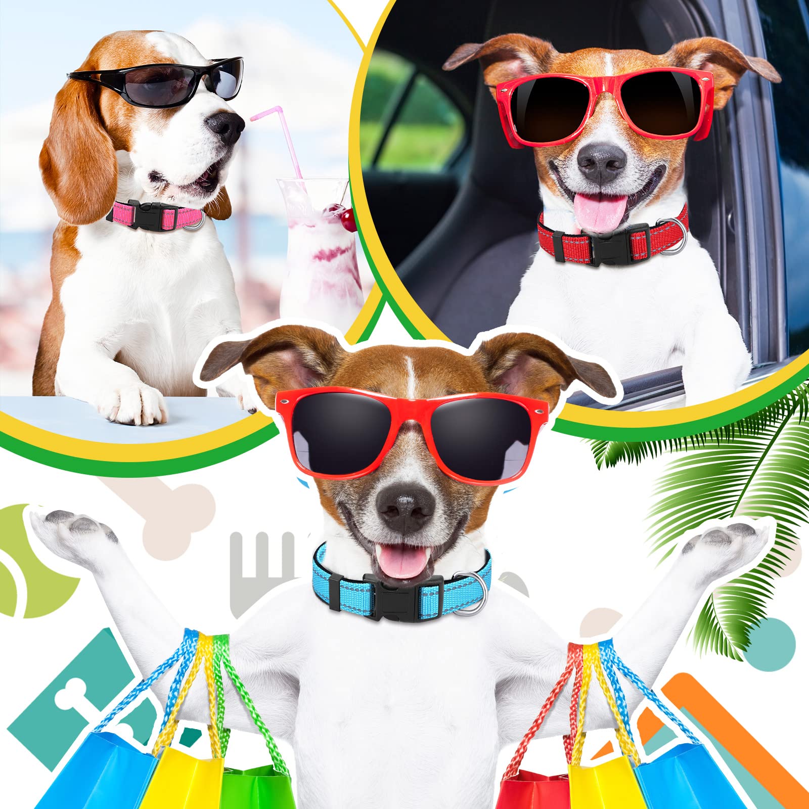 Hillban black reflective collar ensures high-contrast visibility for night walks