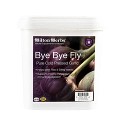 Hilton Herbs Bye Bye Fly Garlic Granules 4.4lb tub with scoop for daily horse feeding