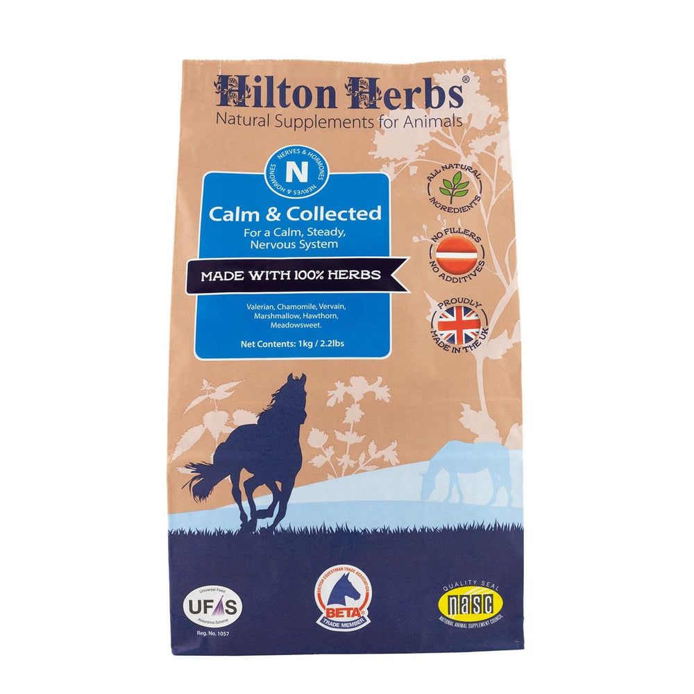 Hilton Herbs Calm and Collected 1kg tub front view supports a calm nervous system during schooling