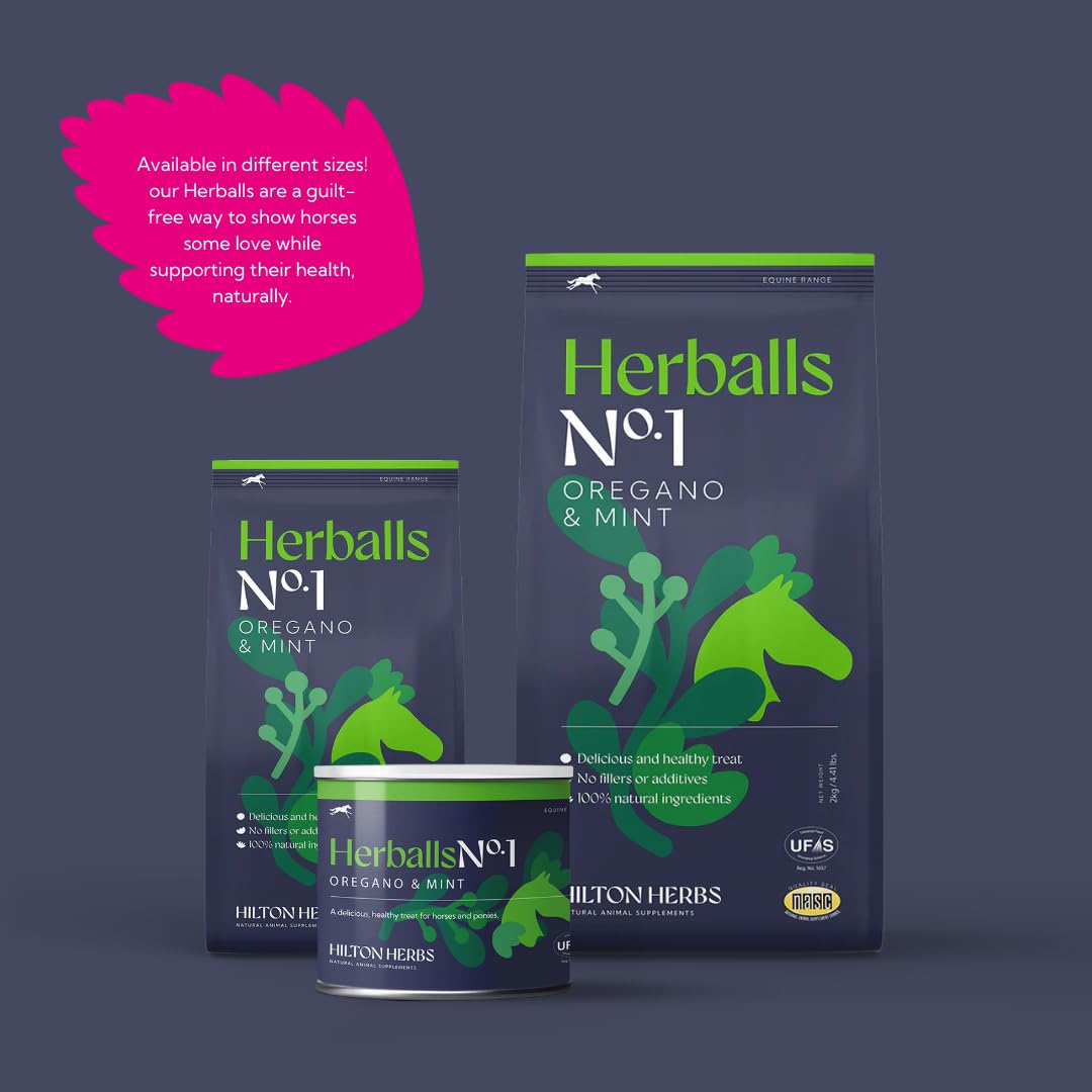 Hilton Herbs Herballs: recompensa para entrenamiento, fomenta cooperación sin forzar.