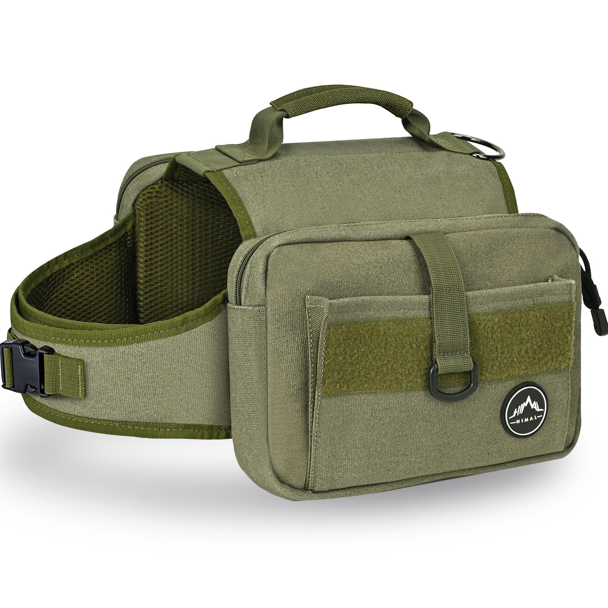 Himal Outdoors dog backpack top handle assists dogs over obstacles on trails.