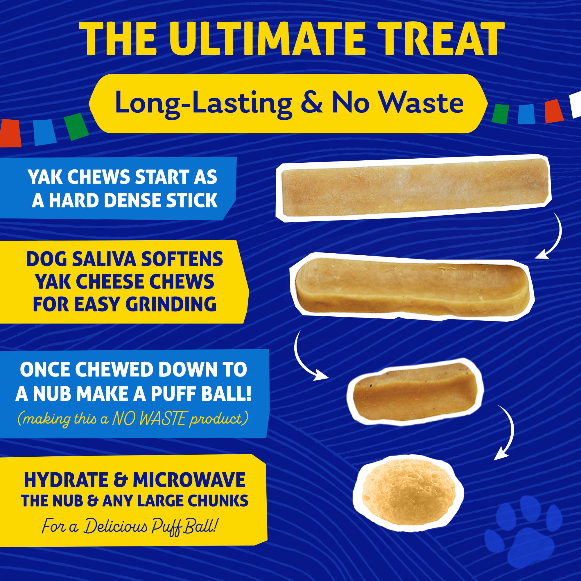 Himalayan Dog Chew weight-pack label notes three-chew-count.