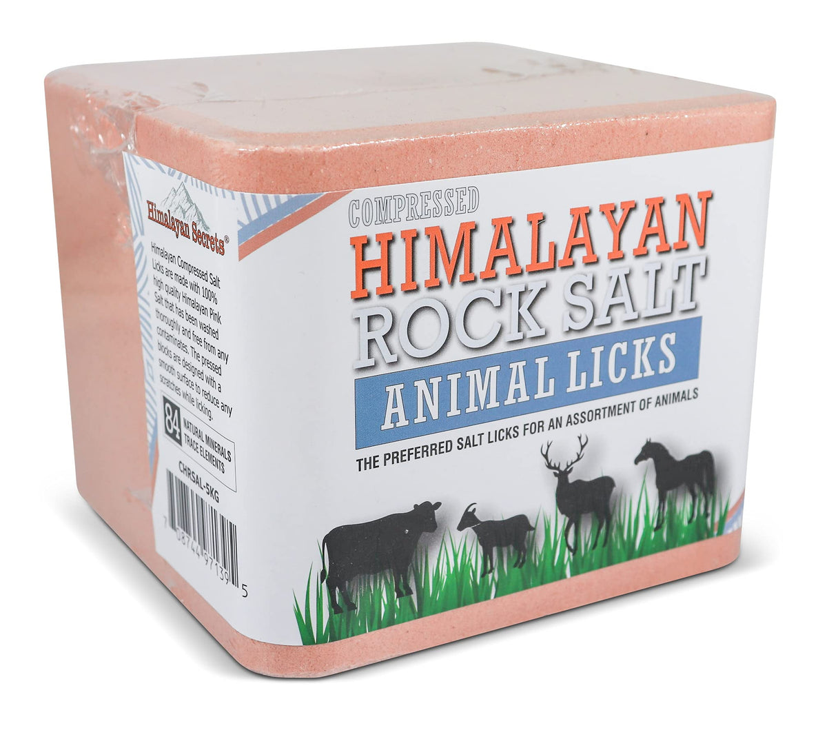 Himalayan Secrets compressed pink salt lick block for livestock minerals