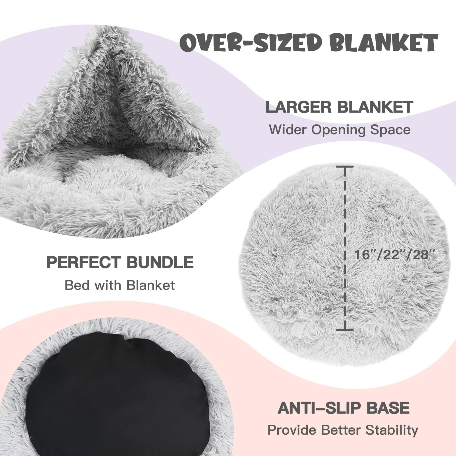 Himax gray donut bed surface illustrates neutral style and seamless room integration.