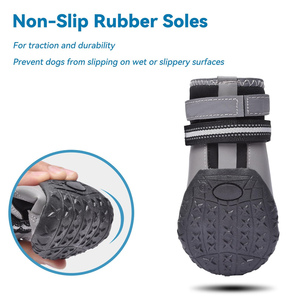 Hipaw dog booties non-slip soles provide traction on slick surfaces