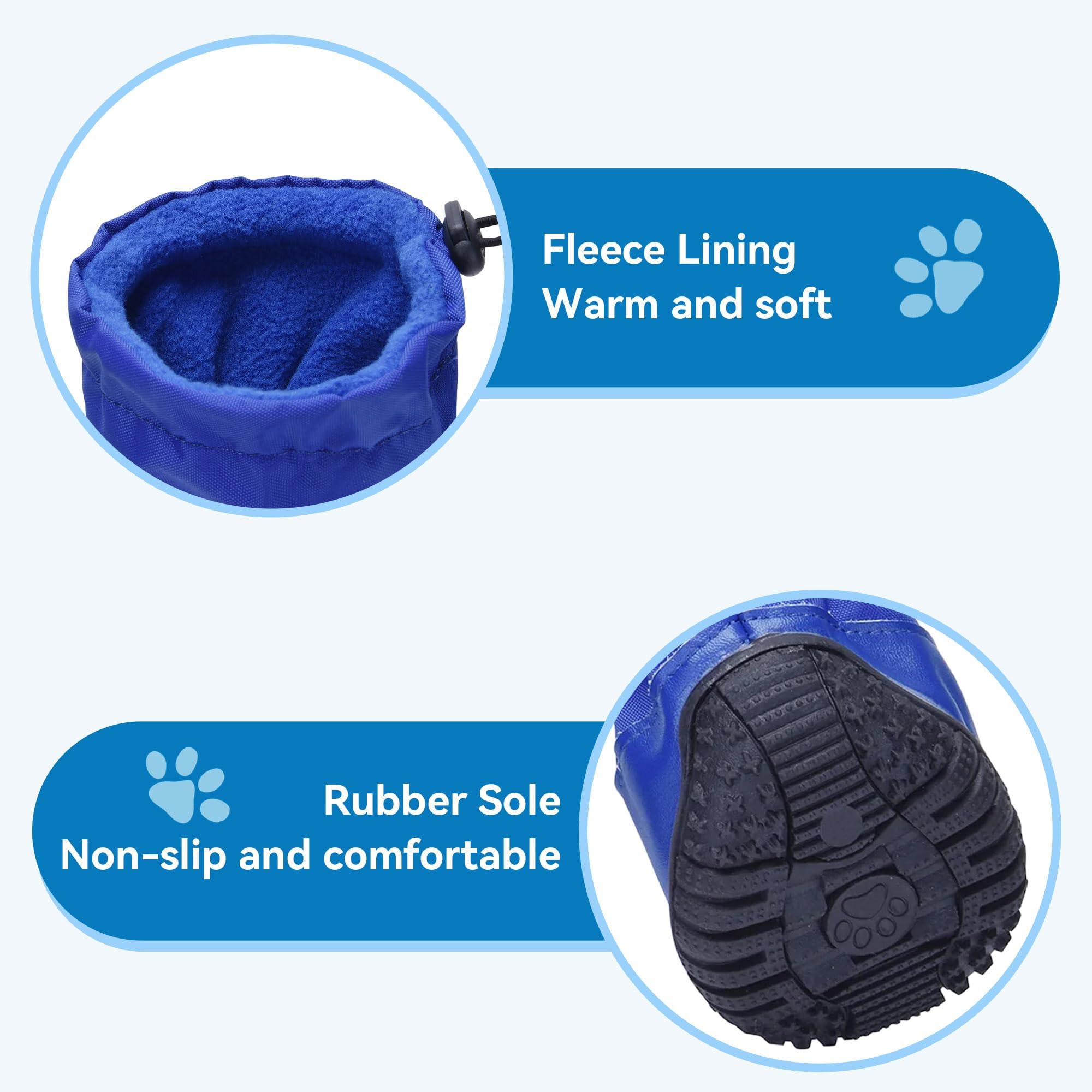 Hipaw dog boots safety reflective straps for nighttime visibility.
