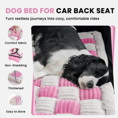 HiPetpy backseat dog bed mat with non-slip silicone bottom keeps mat in place during drives