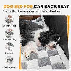 HiPetpy backseat dog bed mat silicone backing close-up for non-slip stability.