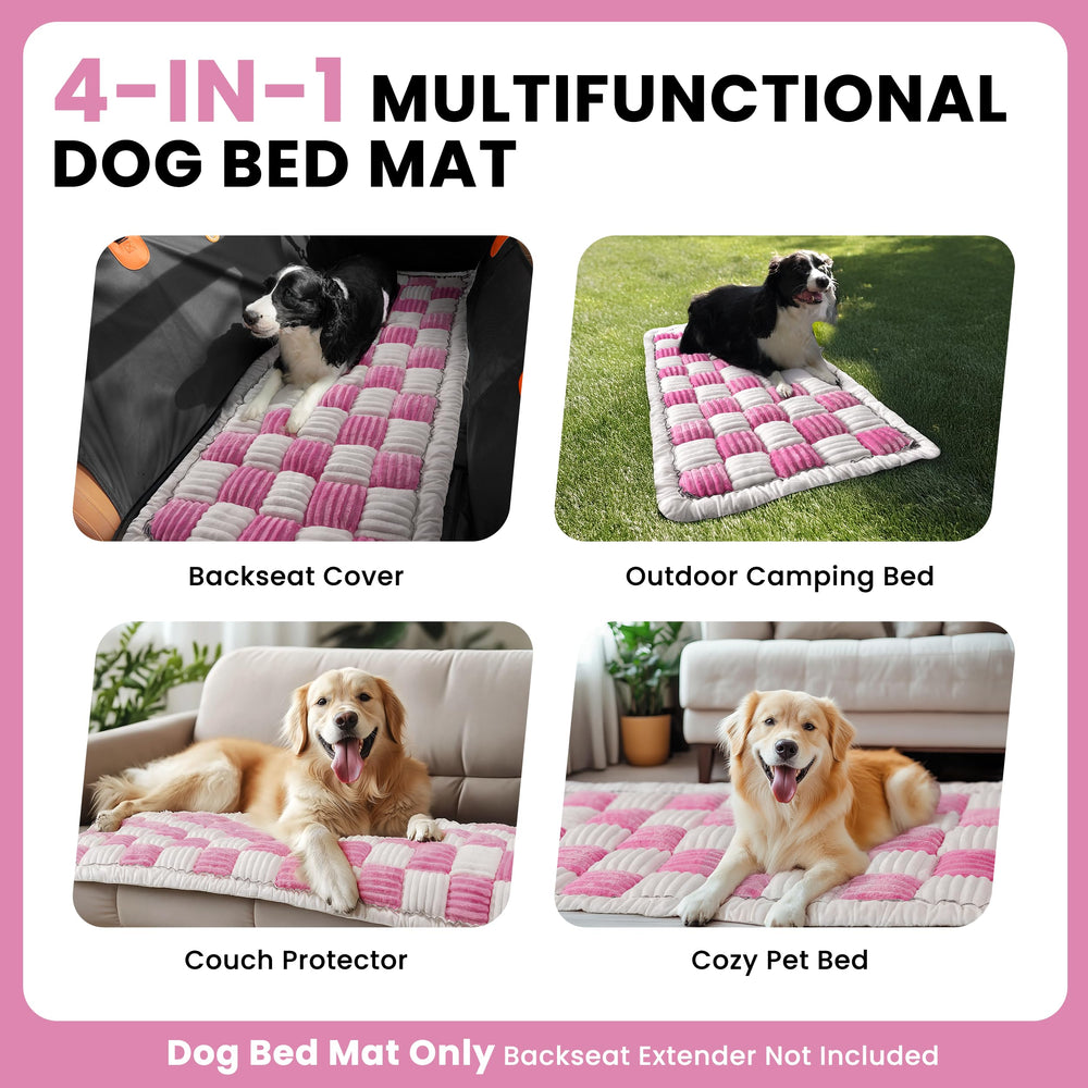 HiPetpy 51.1 x 23.6 inch mat fits most backseats, providing ample space for dogs