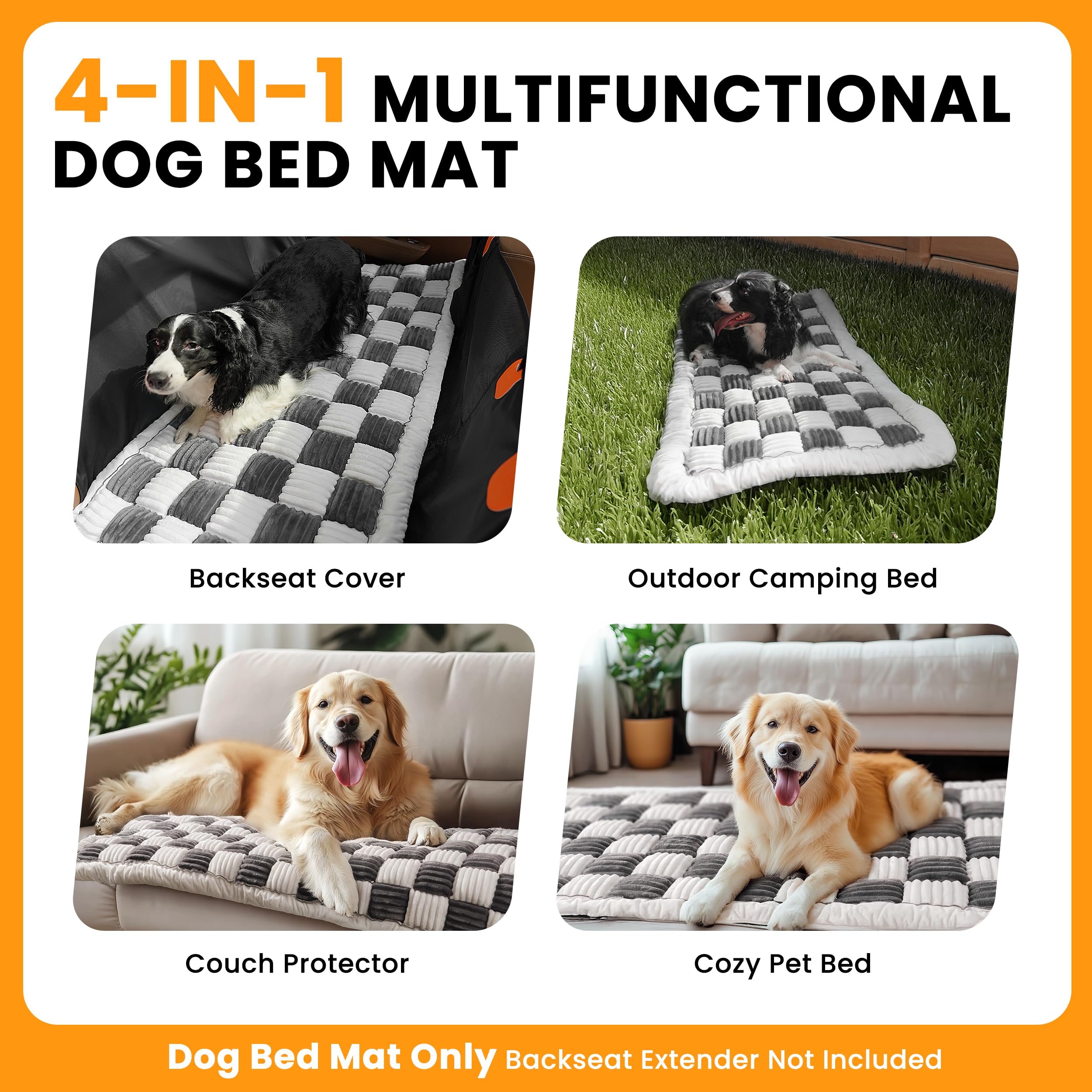 HiPetpy backseat dog bed mat size fits most back seats in vehicles.