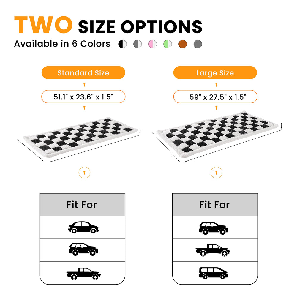 HiPetpy backseat mat 51-1x23-6 in fits cars, SUVs, and trucks.