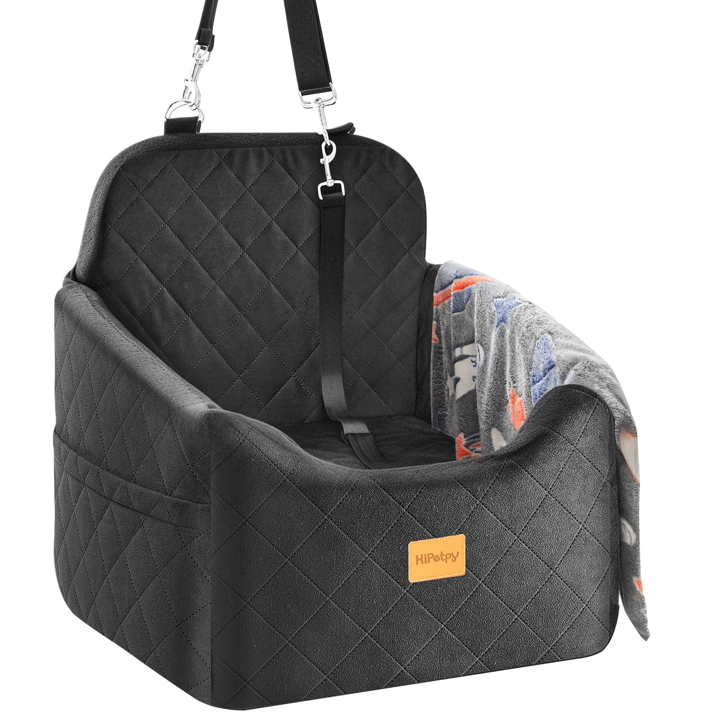 HiPetpy dog car seat elevated view helps small dogs enjoy scenery with reduced motion discomfort.