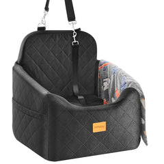 HiPetpy dog car seat elevated view helps small dogs enjoy scenery with reduced motion discomfort.