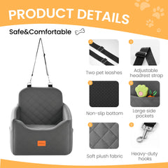 HiPetpy front/back seat compatibility fits most cars for flexible use.