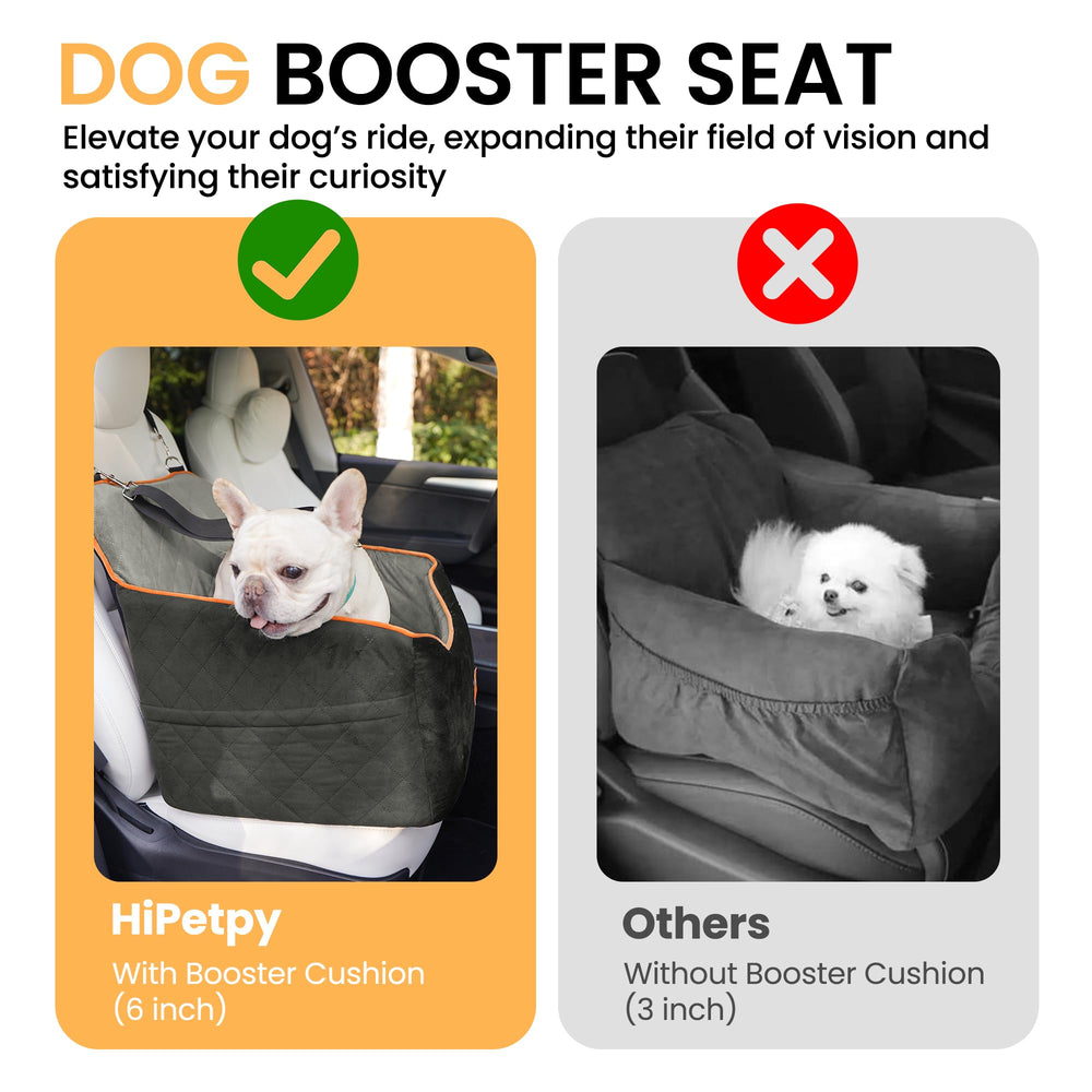 HiPetpy small dog car seat fits dogs under 30lb in most cars.