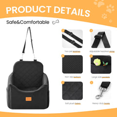 HiPetpy dog car seat non-slip bottom keeps the seat in place during drive.