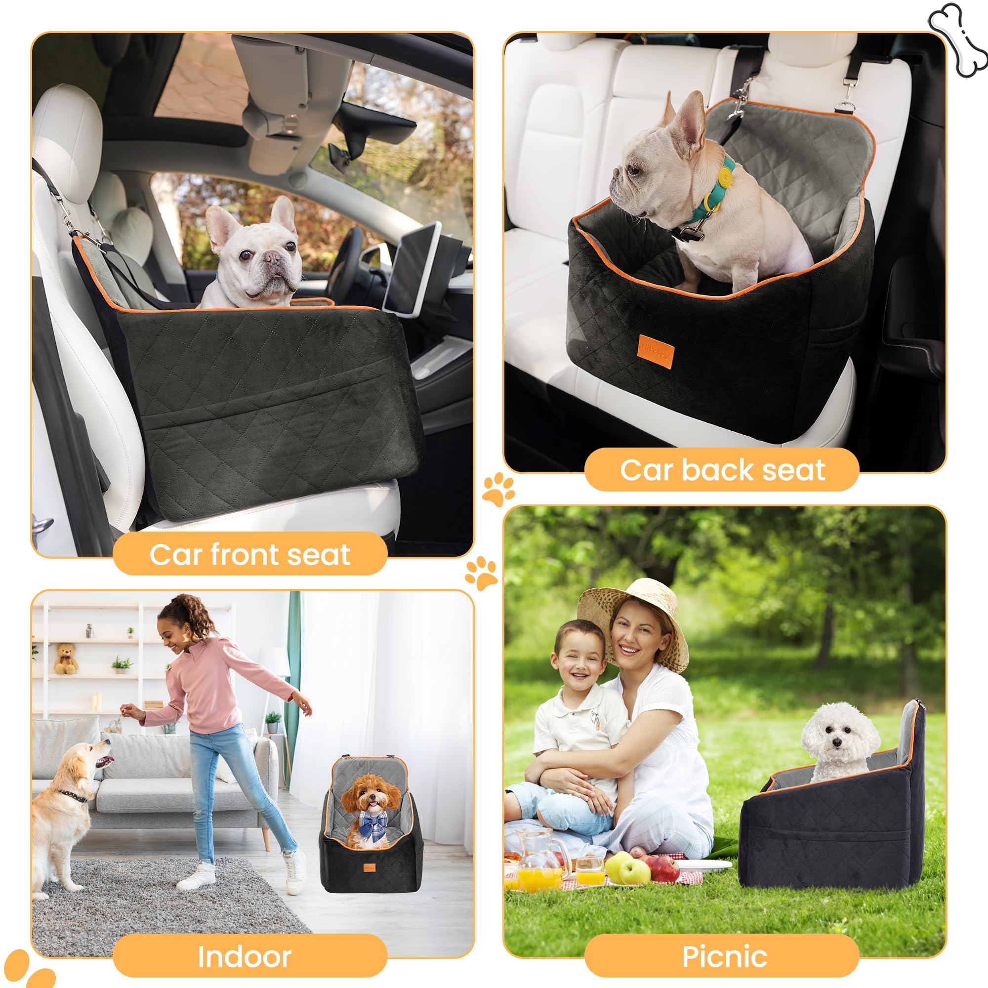 HiPetpy dog car seat cover is removable and machine washable.