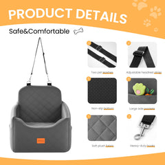 HiPetpy safety leash and non-slip base keep your dog secure while driving.