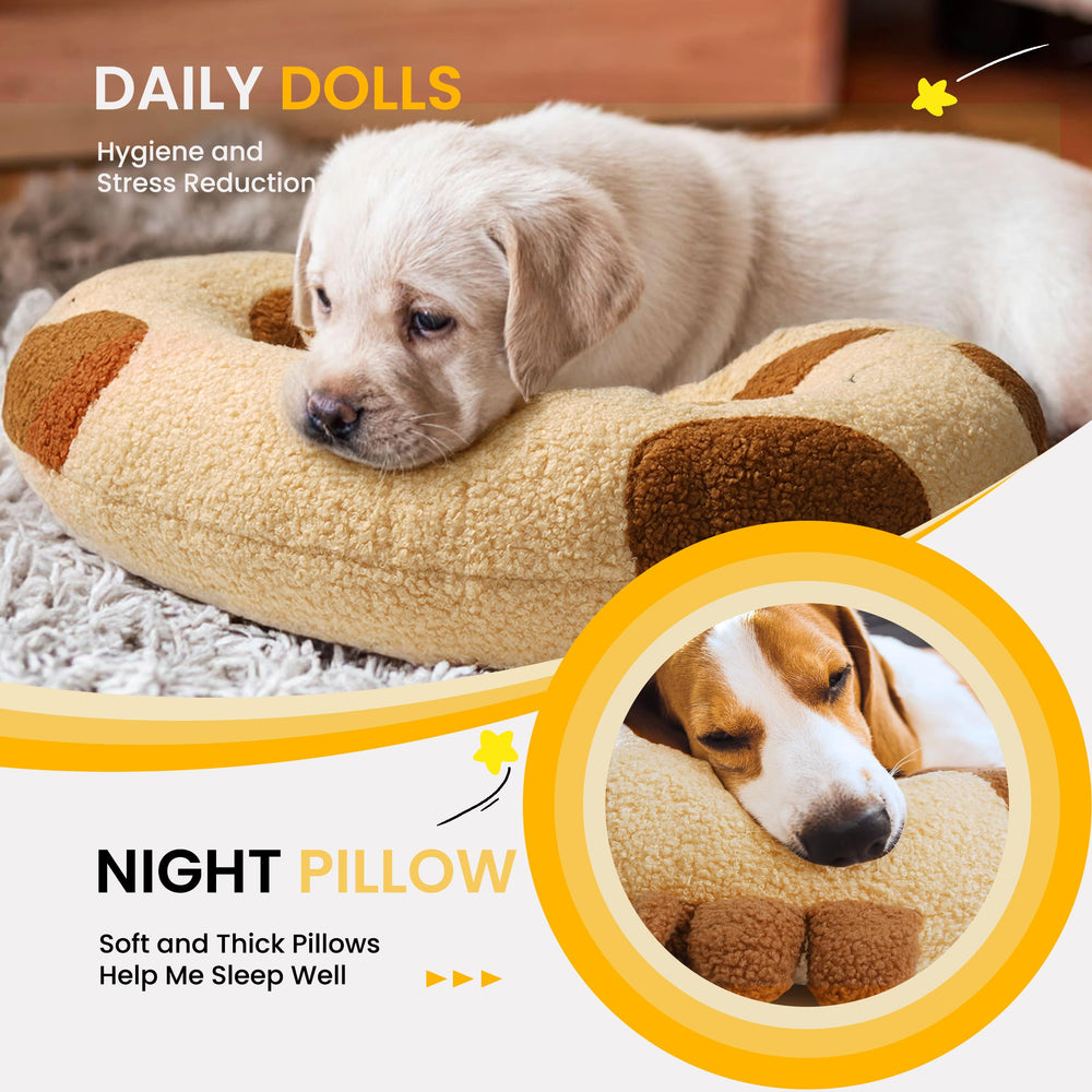 HiPetpy dog pillow yellow color closeup showcases cheerful travel bed