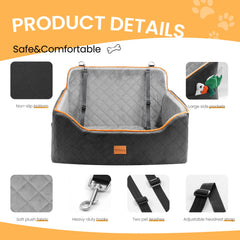 HiPetpy elevated pet seat keeps your dog at eye level during rides.