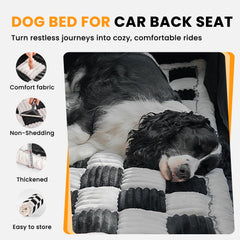 HiPetpy backseat mat with non-slip silicone backing stays put during braking.