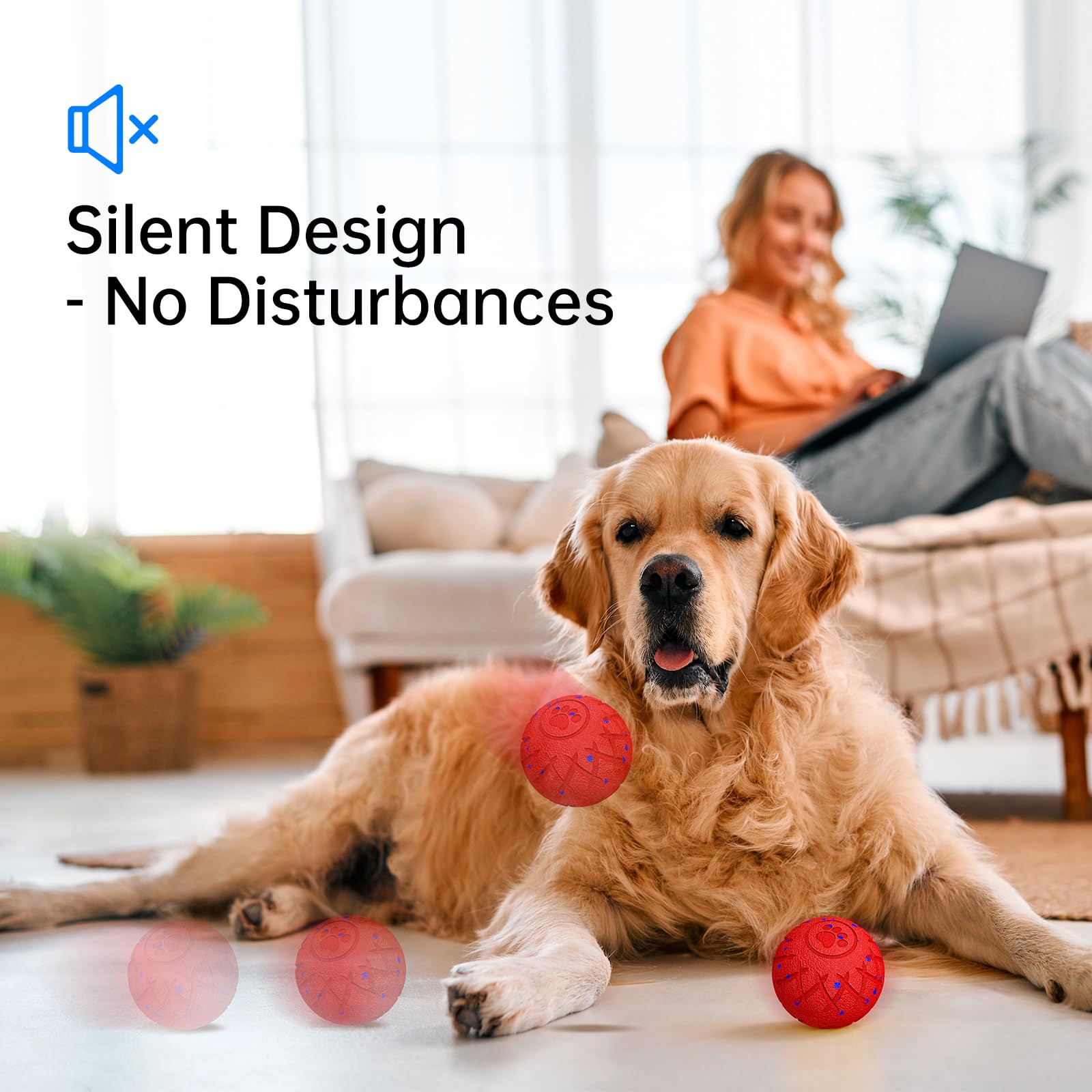 hipibbo interactive dog ball cleaning shows easy wipe down after playtime.