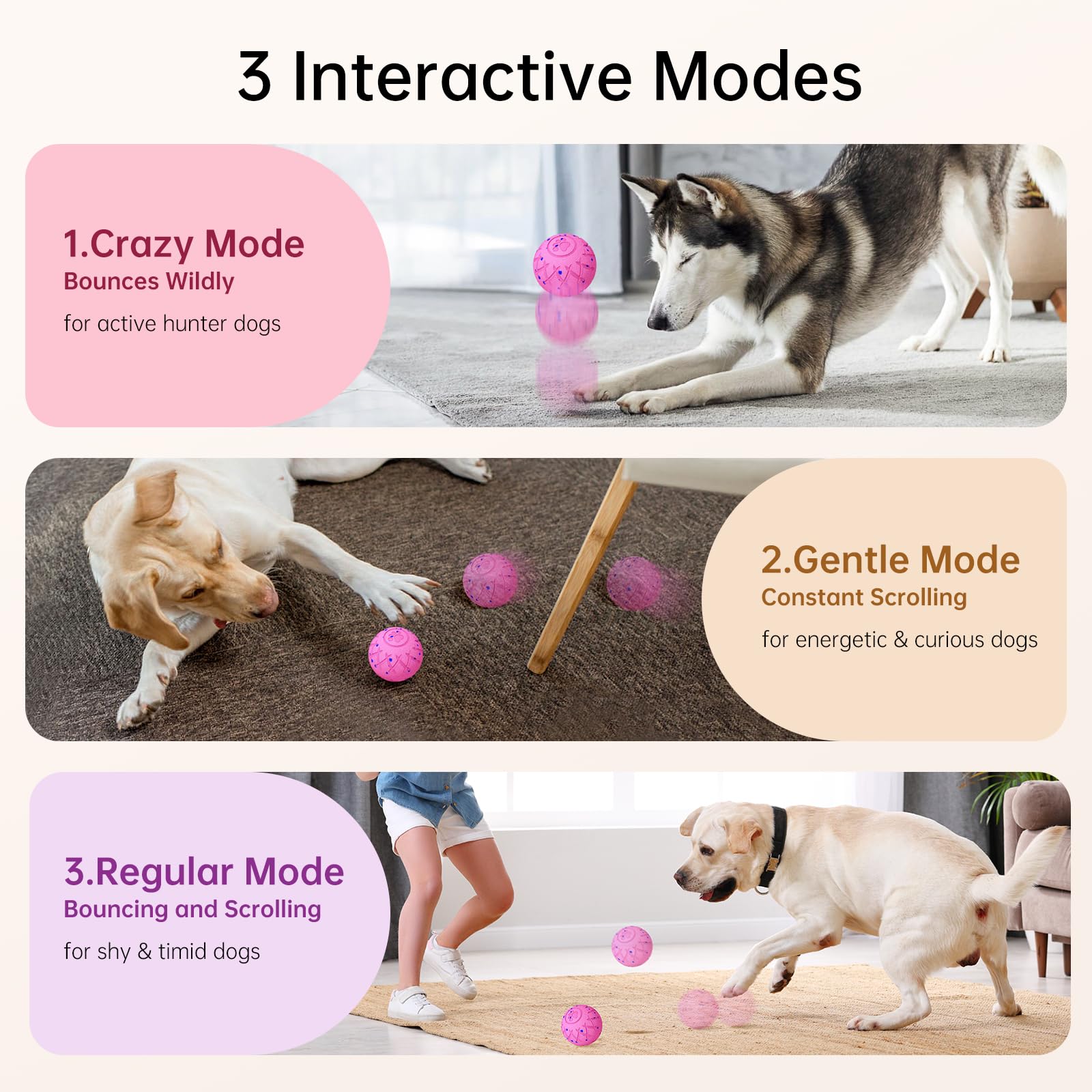 Hipibbo interactive dog ball ip54 waterproof design withstands outdoor adventures