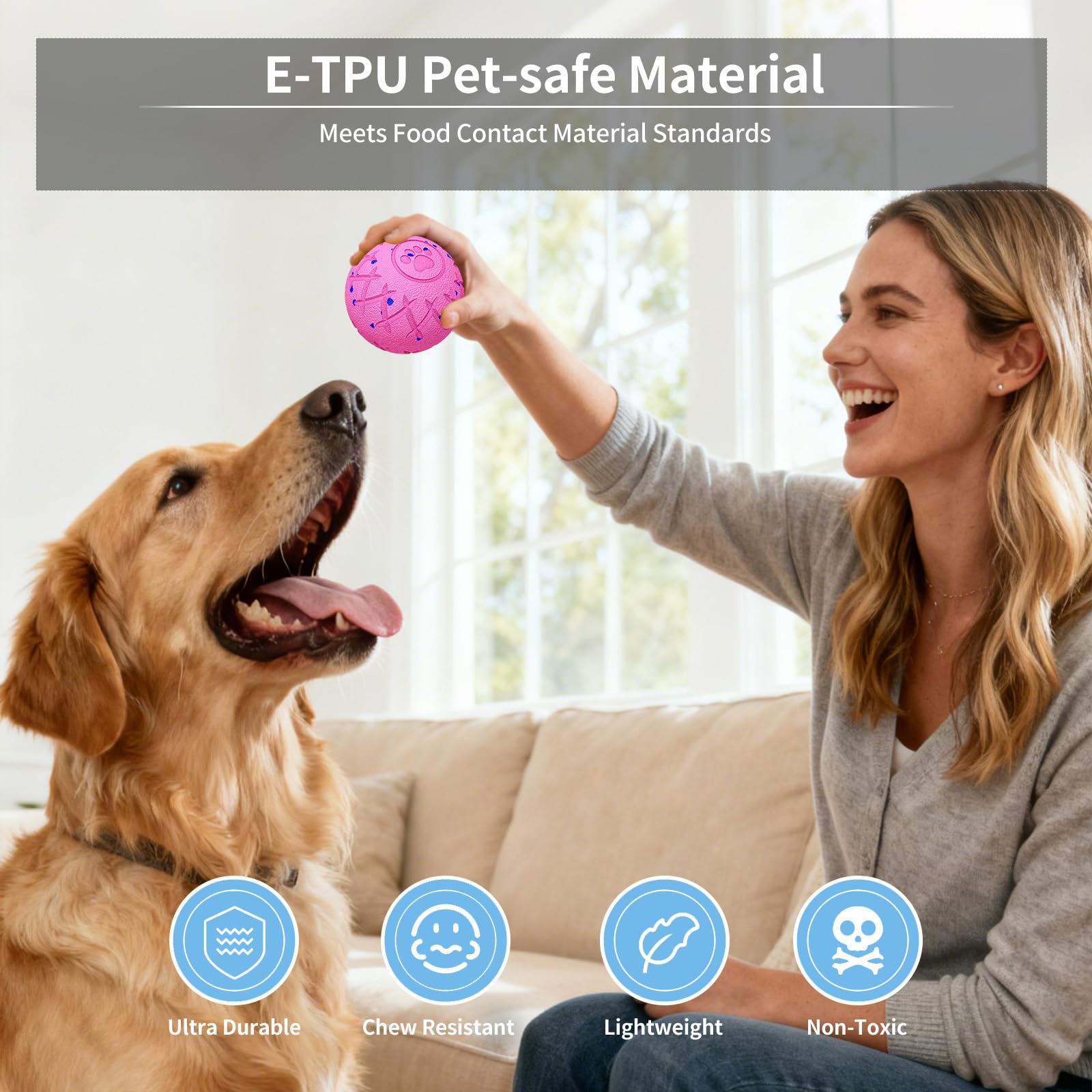 Hipibbo interactive dog ball usb charging for quick recharge