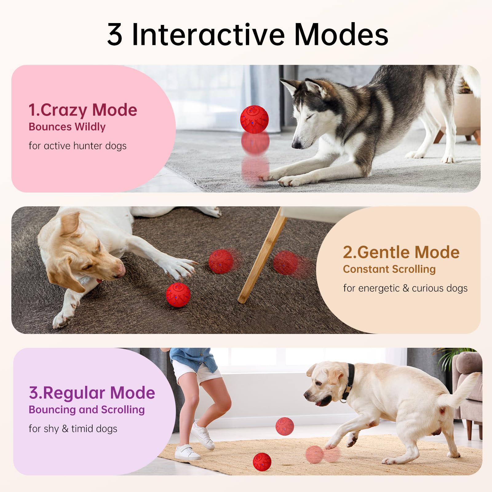 hipibbo interactive dog ball usb charging illustrates quick power up for longer play.