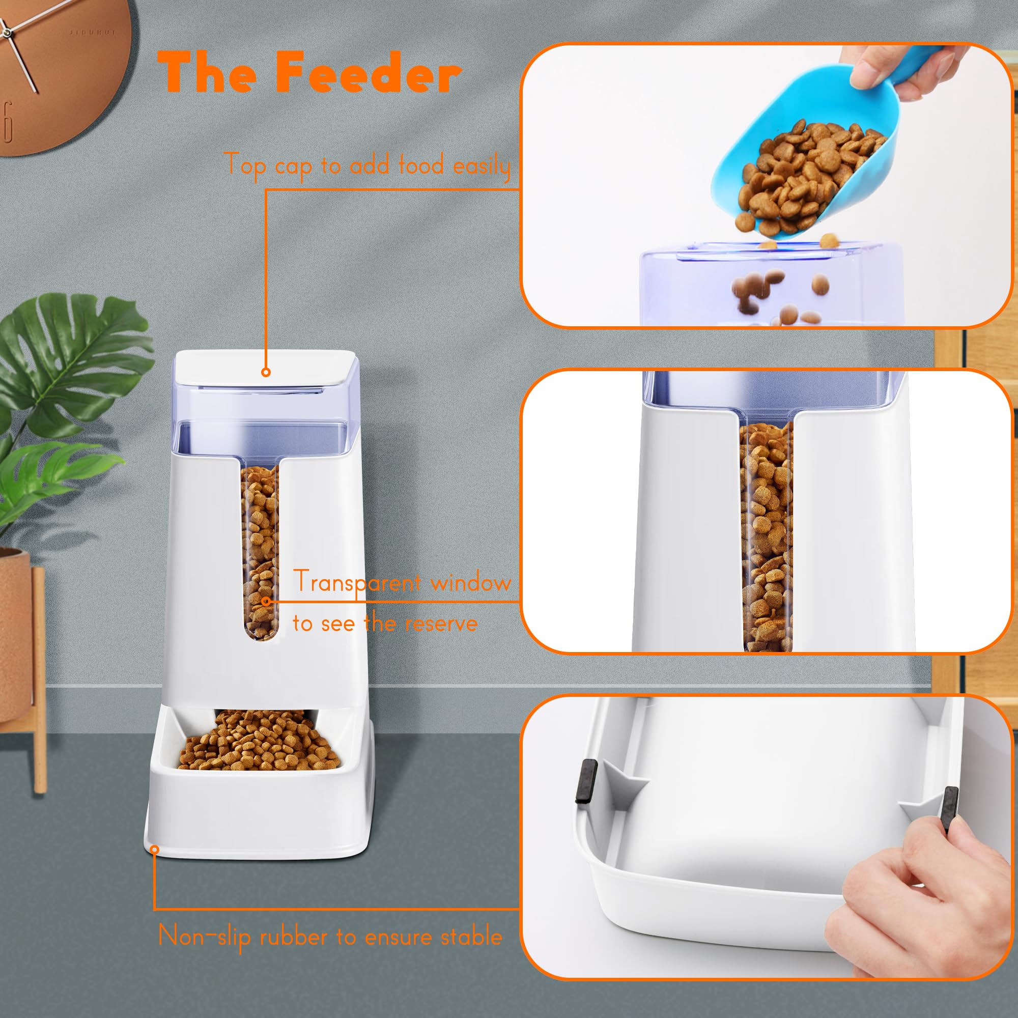 Hipidog 1-gallon capacity feeder supports longer intervals between fills.